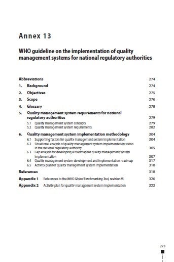 TRS 1025 - Annex 13: WHO guideline on the implementation of quality management systems for national regulatory authorities